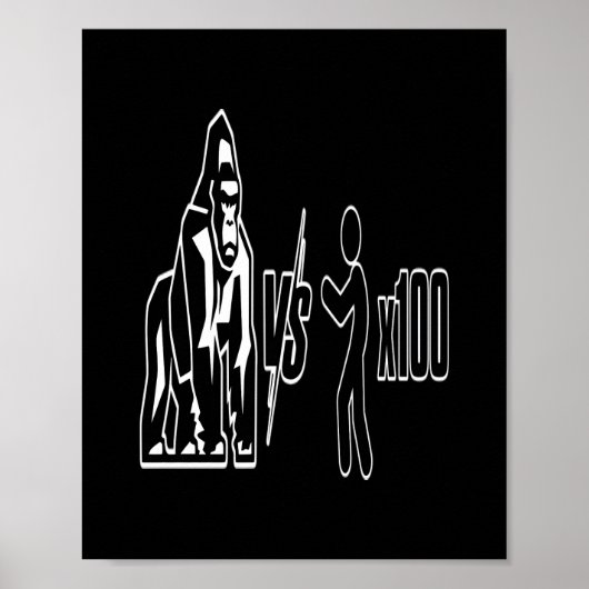 1 Silverback Gorilla vs 100 Humans_3 Poster (Vorne)