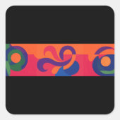 1 Silverback Gorilla vs 100 Menschen Quadratischer Aufkleber (Vorderseite)