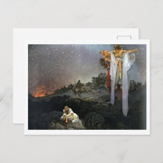 #1 Sklaven in ihrem Original-Heimat, Mucha Postkarte (Vorne/Hinten)