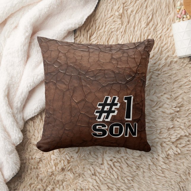 #1 Sohn Leder-Look Kissen (Decke)