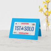 1. Solo Flight Glückwunsch Karte (Gelbe Blume)