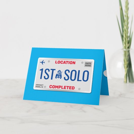 1. Solo Flight Glückwunsch Karte (Vorderseite)