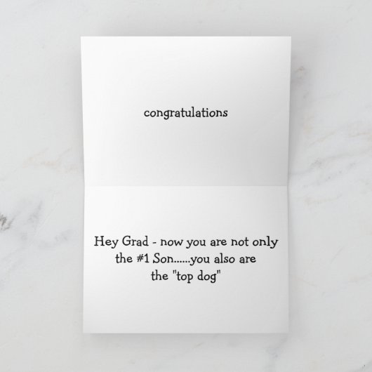 "#1 SON AND GRAD" GRUPPENKARTE KARTE (Innenseite)
