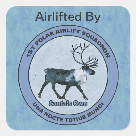 1. Sonderlieferung für den Polar Airlift Quadratischer Aufkleber (Vorderseite)