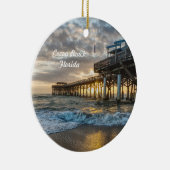 1. Sonnenaufgang 2017 Kakaostrand Keramik Ornament (Rechts)