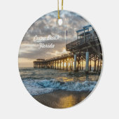 1. Sonnenaufgang 2017 Kakaostrand Keramik Ornament (Links)