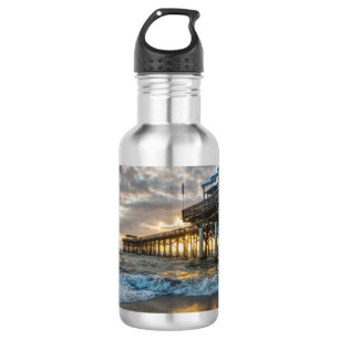 1. Sonnenaufgang 2017 Kakaostrand Wasser aus Edels Edelstahlflasche