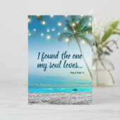 1 Soul Lieben Tropical Beach Save the Date gefunde Ankündigung (Stehend Vorderseite)