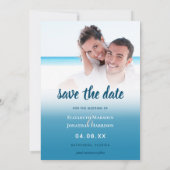 1 Soul Lieben Tropical Beach Save the Date gefunde Ankündigung (Rückseite)