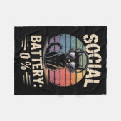 1% Sozialbatterie Sarcastic Funny eingeführt Katze Fleecedecke (Vorderseite (Horizontal))