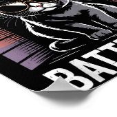 1% Sozialbatterie Sarcastic Funny eingeführt Katze Poster (Ecke)