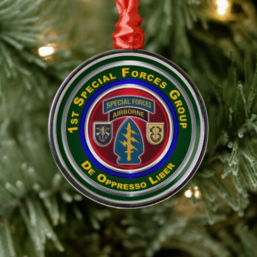 1. Special Forces Group Weihnachten bewahren Ornament Aus Metall (Baum)