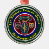 1. Special Forces Group Weihnachten bewahren Ornament Aus Metall (Vorne)