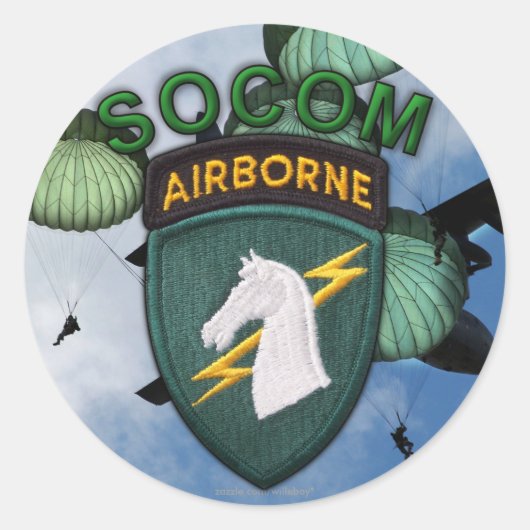 1. Special ops usacapoc Kommandoveterans socom Runder Aufkleber (Vorderseite)