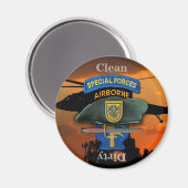 1. Spezialeinsatzgruppe Grüne Berets SFG SF Vets Magnet (Vorderseite/Rückseite)