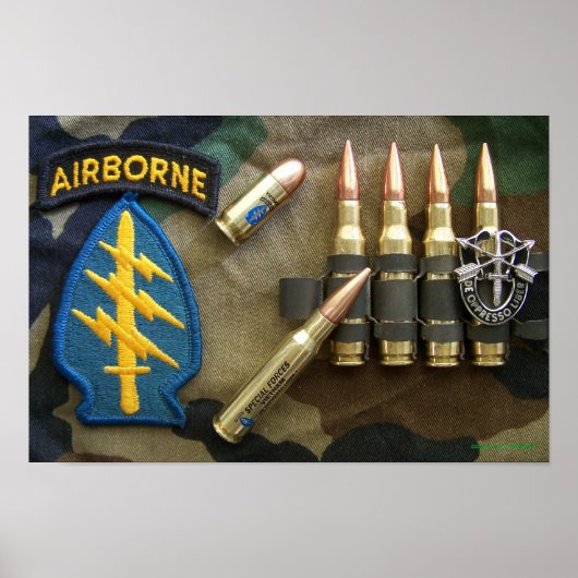 1. Spezialkräfte Grüne Berets Iraq Flash Print Poster (Vorne)