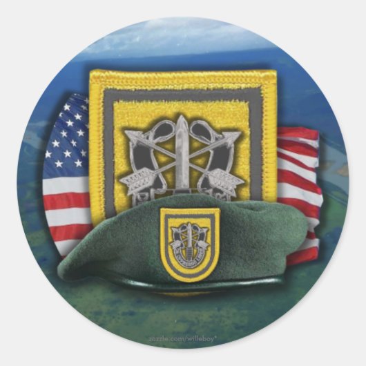 1. Spezielle Kräfte Veteranen flashen Namensaufkle Runder Aufkleber (Vorderseite)