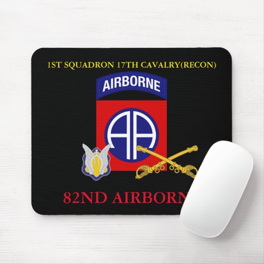 1. SQUADRON 17. CAVALRY(RECON) 82. IM FLUGZEUG MOUSEPAD (Mit Mouse)