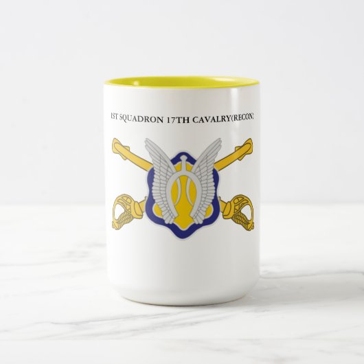 1. SQUADRON 17. CAVALRY(RECON) ZWEIFARBIGE TASSE (Mittel)