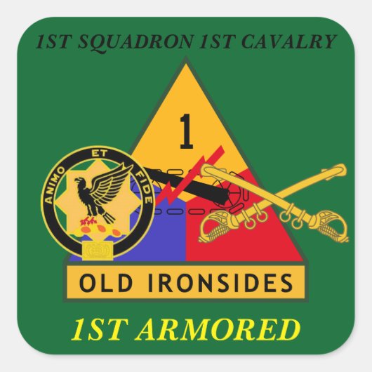 1. SQUADRON 1. CAVALRY 1. ARMORED STICKERS (Vorderseite)