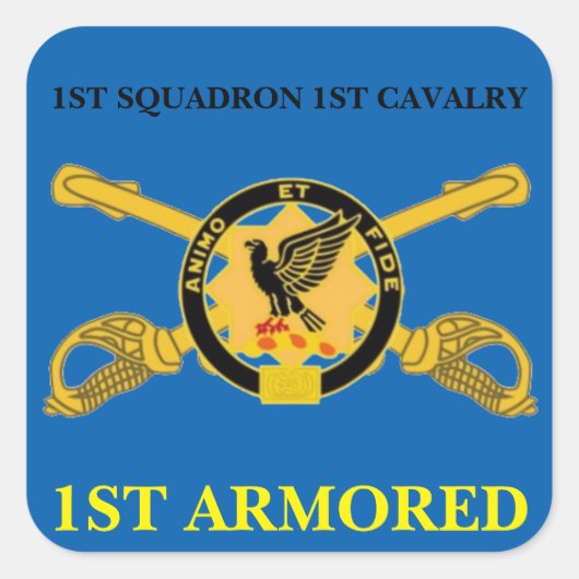 1. SQUADRON 1. CAVALRY 1. ARMORED STICKERS (Vorderseite)
