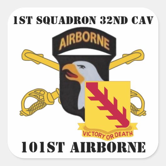 1. SQUADRON 32ND CAVALRY 101ST IM FLUGZEUG STICKER (Vorderseite)