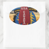 1. SSF Spezialdienstleistung SFG SF Veteran Ovaler Aufkleber (Tasche)