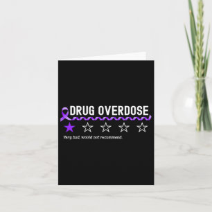 1 Star Rating Drug Overdose Awareness Funny Fighti Karte