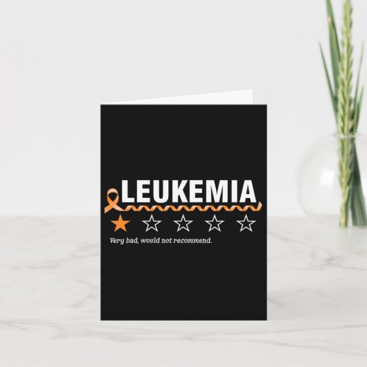 1 Star Rating Leukemia Awareness Fun Fighter Karte (Vorderseite)