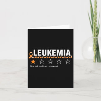 1 Star Rating Leukemia Awareness Fun Fighter Karte