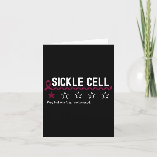 1 Star Rating Sickle Cell Awareness Funny Fighter Karte (Vorderseite)