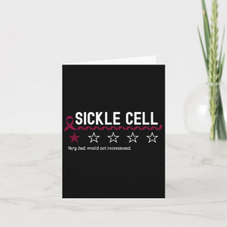 1 Star Rating Sickle Cell Awareness Funny Fighter Karte