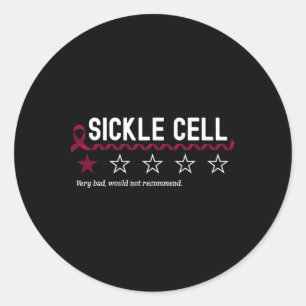 1 Star Rating Sickle Cell Awareness Funny Fighter Runder Aufkleber
