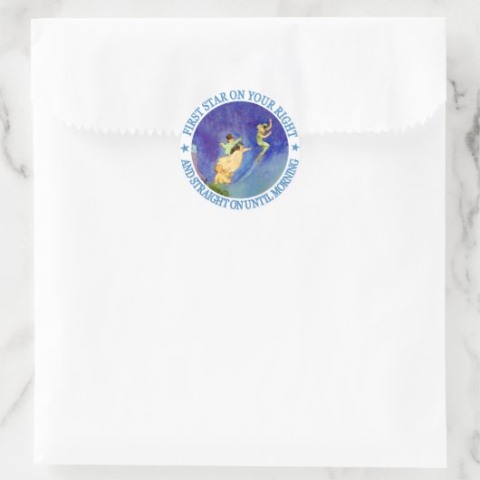 1. STERN AUF IHRER RECHTS, GERADE BIS MORGEN RUNDER AUFKLEBER (Tasche)