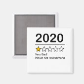 1-Sterne-Bewertung 2020 Magnet (Vorderseite/Rückseite)