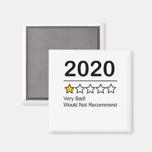 1-Sterne-Bewertung 2020 Magnet (Vorderseite/Rückseite)
