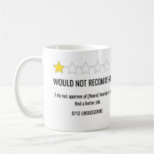 1-Sterne-Bewertung für Kollege, der geht Tasse