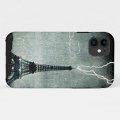 1. Streik - Blitz schlägt Eiffelturm 1902 Case-Mate iPhone Hülle (Rückseite (Horizontal))