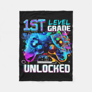1. Stufe Entsperrte Gamer Boys Kinder erster Tag Fleecedecke