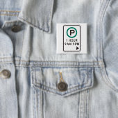 1 Stunde Parkplatz für kontrollierte Parkplätze Button (Beispiel)