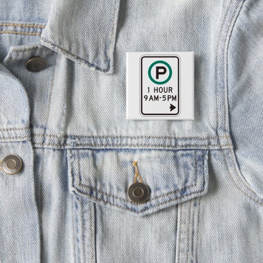 1 Stunde Parkplatz für kontrollierte Parkplätze Button (Beispiel)