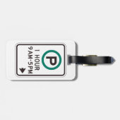 1 Stunde Parkplatz für kontrollierte Parkplätze Gepäckanhänger (Rückseite horizontal)