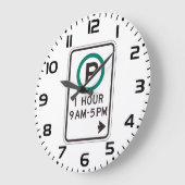 1 Stunde Parkplatz für kontrollierte Parkplätze Große Wanduhr (Winkel)