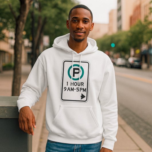 1 Stunde Parkplatz für kontrollierte Parkplätze Hoodie