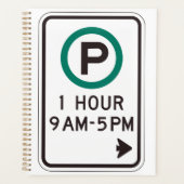 1 Stunde Parkplatz für kontrollierte Parkplätze Planer (Vorderseite)