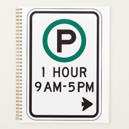 1 Stunde Parkplatz für kontrollierte Parkplätze Planer (Vorderseite)