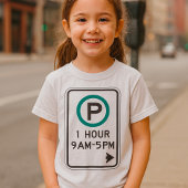 1 Stunde Parkplatz für kontrollierte Parkplätze T-Shirt