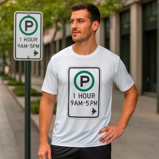 1 Stunde Parkplatz für kontrollierte Parkplätze T-Shirt