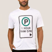 1 Stunde Parkplatz für kontrollierte Parkplätze T-Shirt (Vorderseite)