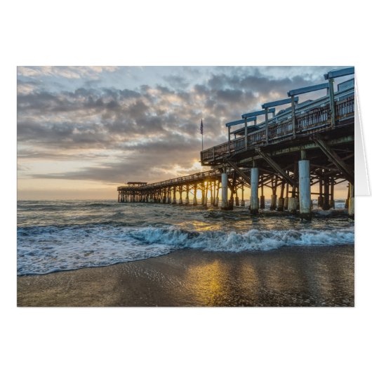 1. Sunrise 2017 Cocoa Beach Grußkarte (Vorderseite (Horizontal))